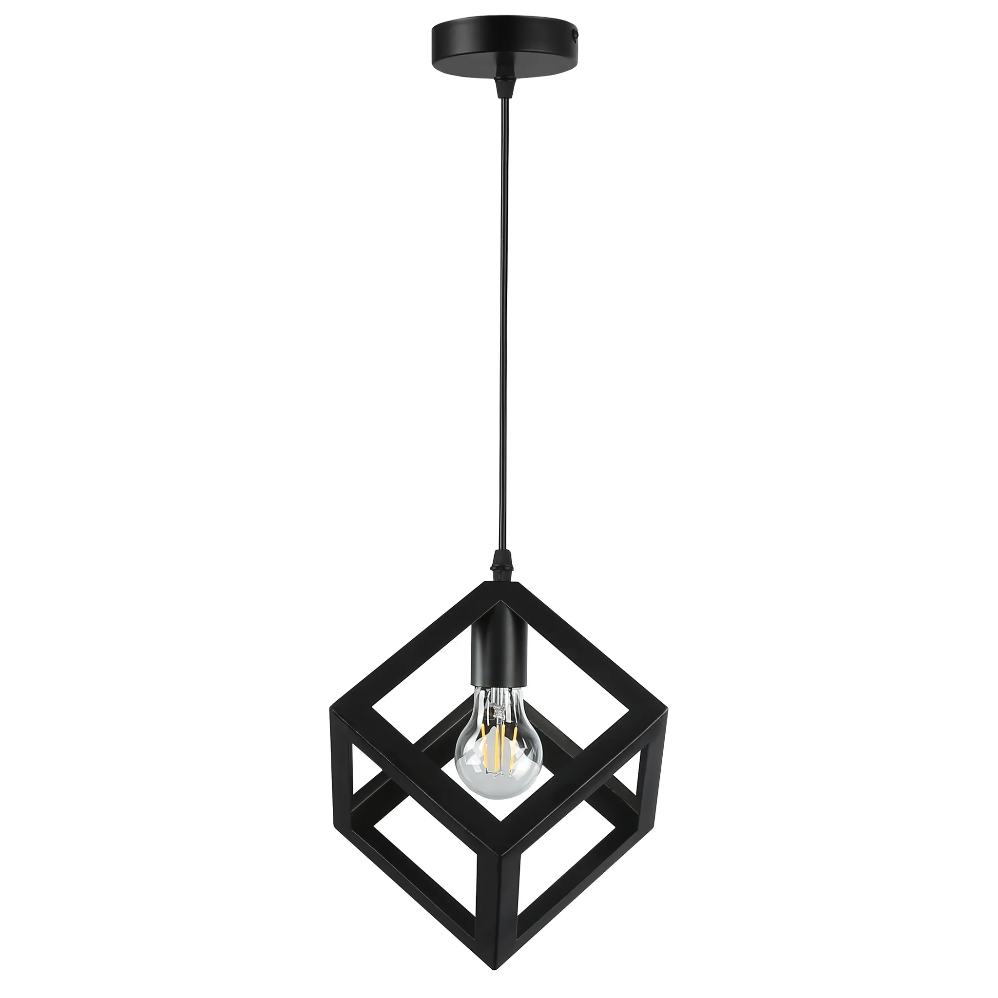 Pendelleuchte Cube – geometrische Hängelampe aus Metall